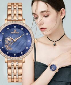 Premium Naviforce Ladies 30M water resistant classic wrist watch.