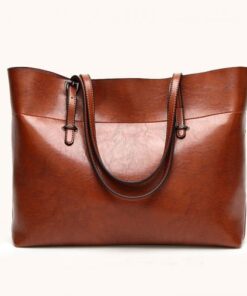 Alternative view of Jooz Classic Minimalistic Large Capacity Leather Tote Handbag