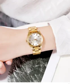 Alternative view of Premium Skmei 1620 Ladies Waterproof Quartz wrist Watch-Gold