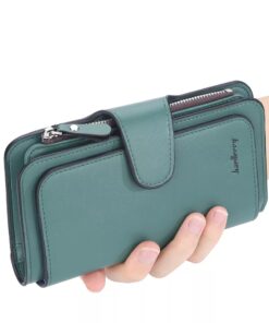 SY Luxury Designer Women's Three-fold Multi-card Holder Wallet