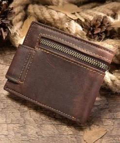 Alternative view of Premium Bifold Genuine Cowhide Leather Men’s Vintage Wallet-Coffee