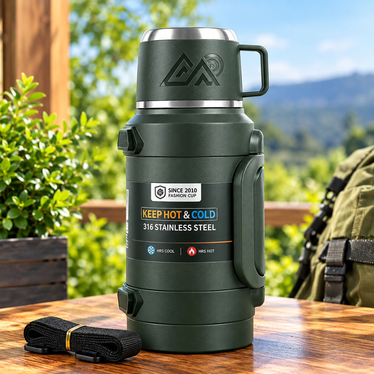 NRMEI Stainless Steel Insulated Outdoor Travel Thermos - Image 9