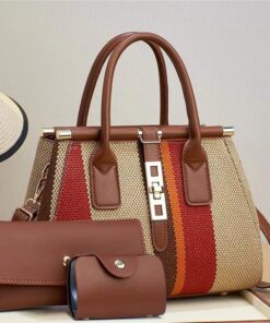 Women's Japan Fashion Canvas 3pcs Design Handbag