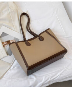 Alternative view of Vintage Bimba Pu Leather Medium Capacity Size Women Tote Bag