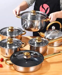 Alternative view of Yimeitai 12pc cookware set with kettle