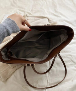 Alternative view of Large capacity canvas design ladies shoulder tote bag