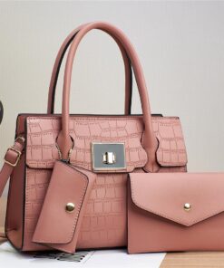 Alternative view of 2023 ladies high quality 3pcs Crocodile pattern luxury handbag