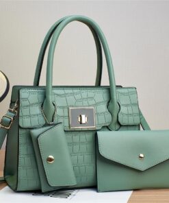 2023 ladies high quality 3pcs Crocodile pattern luxury handbag