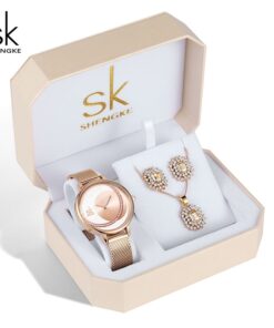 SHENGKE CLASSIC LADIES WATCH NECKLACE AND EARINGS GIFT SET