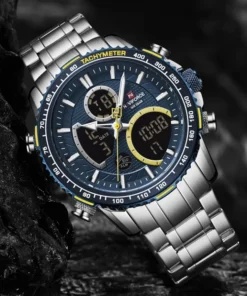 Premium Naviforce NF9182 Chronograph Dual Display Mens Watch