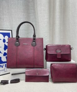 Alternative view of Premium 4pc Mandy collection alligator pattern women handbag