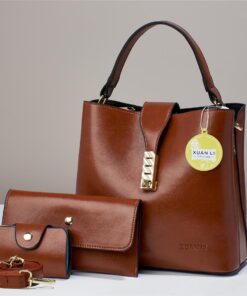 Premium 3pc Xuan Li Soft leather medium capacity handbag