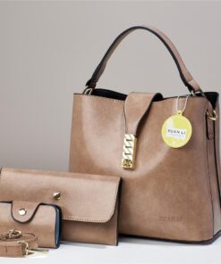 Alternative view of Premium 3pc Xuan Li Soft leather medium capacity handbag