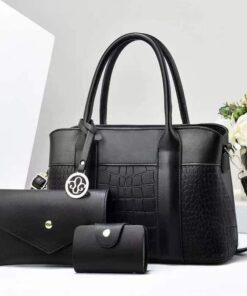 Alternative view of Alligator pattern 3pcs luxury pu leather ladies handbag