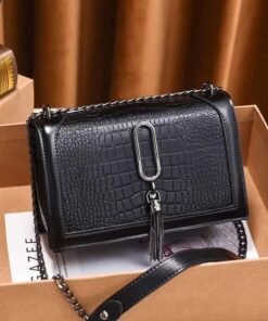 Small stylish alligator pattern design ladies sling bag