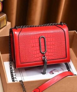 Alternative view of Small stylish alligator pattern design ladies sling bag