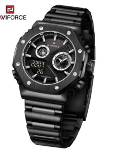 Premium luxury mens N9216 Naviforce digital chronograph watch