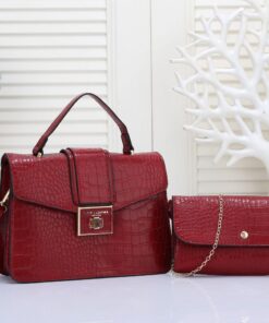 Alternative view of Premium Thaypi 2pc crocodile pattern women handbag