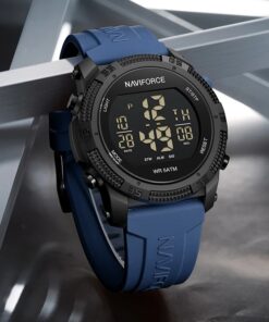 Alternative view of Premium Naviforce Men's Casual Sporty LCD Digital Silicone Strap Wristwatch