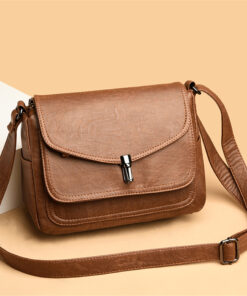 Vintange women's soft leather crossbody slingbag