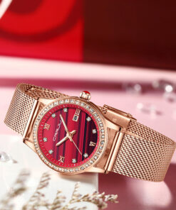 Premium CRRJU Luxurious Waterproof Quartz Ladies Wristwatch