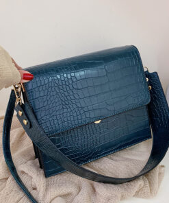 Vintage stone patent luxury crossybody ladies sling bag