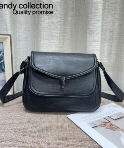 Alternative view of Vintange women's soft leather crossbody slingbag