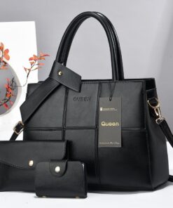 3pc checked Queen collection ladies handbag