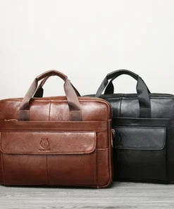 Alternative view of Premium Bull Captain genuine leather men's business class shoulder bag