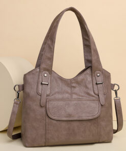 Alternative view of Premium front pocket design vintage large capacity handbag