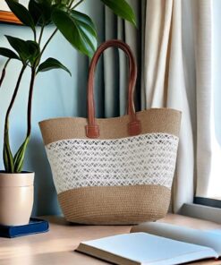 Classy Vintage women's summer Straw tote bag