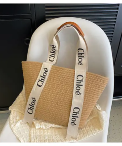 Alternative view of Vintage design ladies Chloe woven straw bag