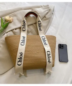 Vintage design ladies Chloe woven straw bag