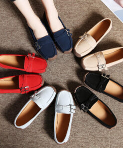2024 New ladies comfortable leather Moccasins design footwear