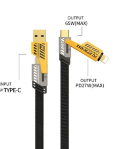 Alternative view of Premium fast charge high speed 65W 4 in 1 mecha data cable