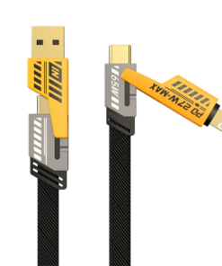 Premium fast charge high speed 65W 4 in 1 mecha data cable