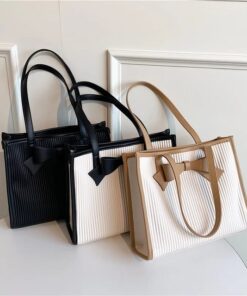 Classy Bow design medium capacity ladies shoulder bag