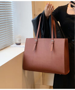 Alternative view of Premium 15.6 inch plain large capacity ladies laptop bag