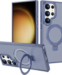 Premium Adannu Magsafe shock proof metal lens protector stand case for Galaxy S23 Ultra, 24 Ultra and S25 Ultra Series