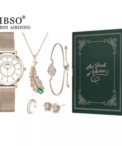 Premium IBSO Ladies Watch, Bracelet, Ring, Necklace & Earrings Gift set