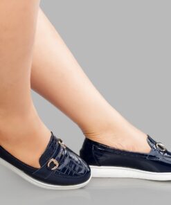 Alternative view of Premium alligator pattern ladies moccasins flat shoes