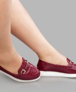 Premium alligator pattern ladies moccasins flat shoes