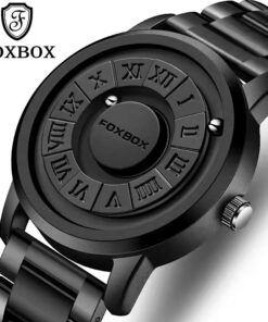 Alternative view of FOXBOX Men's waterproof watch watch with Floating Magnetic Pointer Free Ball Bearing Quartz