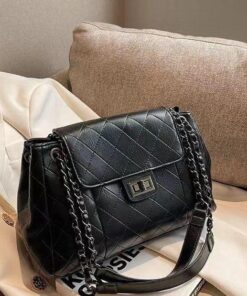 Classy luxury ladies chain diamond pattern handbag