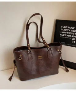 Classy min min ladies large capacity commuter tote bag - Coffee