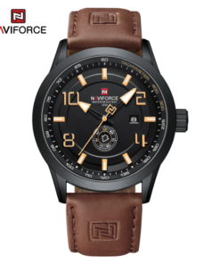 Alternative view of Premium Naviforce 9229 men's casual classic leather strap watch