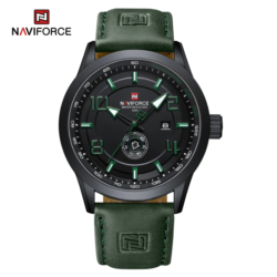 Premium Naviforce 9229 men's casual classic leather strap watch