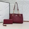 Classic diamond lattice design 2pc ladies handbag