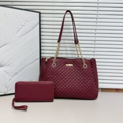 Classic diamond lattice design 2pc ladies handbag
