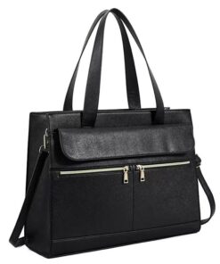 Classy two front pocket padded large capacity laptop size handbag